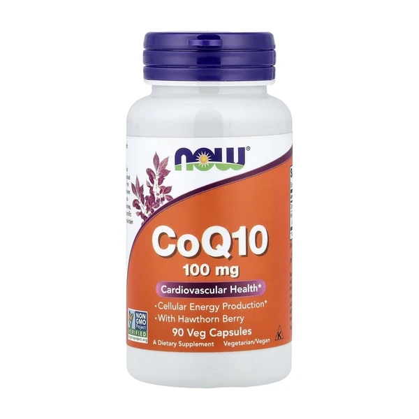 Коэнзим Q10 NOW Foods CoQ10 100 мг, 90 растительных капсул
