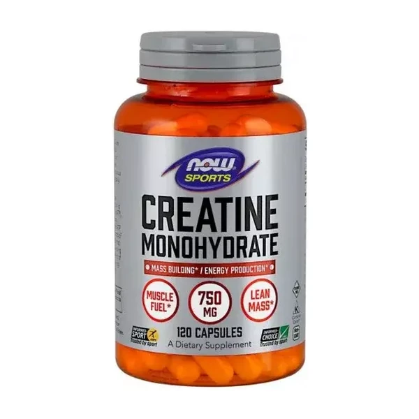 Креатин моногидрат Now Creatine Monohydrate, 750 мг, 120 вег капс