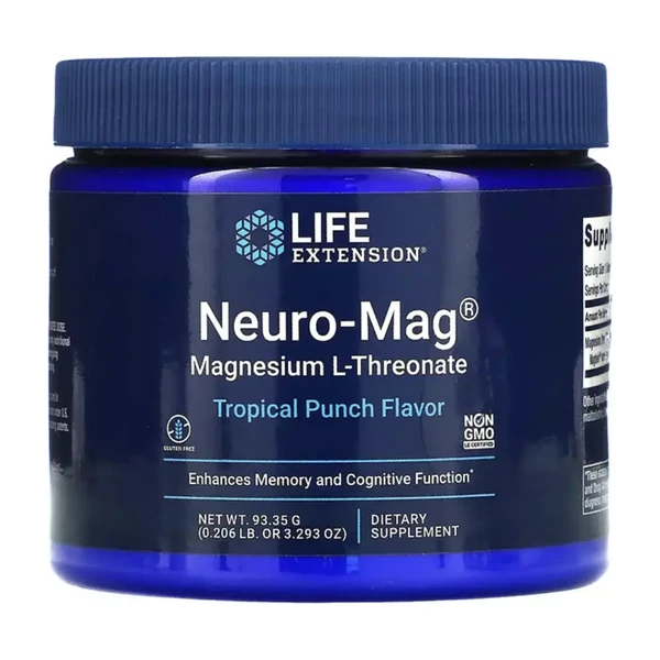 Нейро-Маг L-треонат магния Life Extension Neuro-Mag Magnesium L-Threonate (Тропический пунш) 93.35 грамм