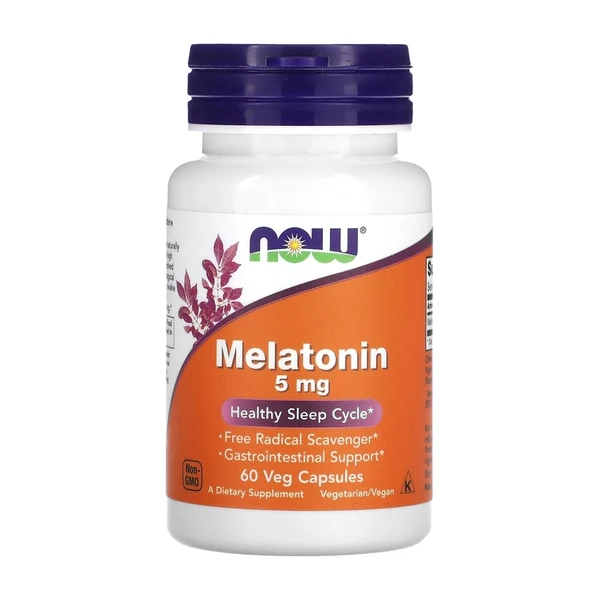 Мелатонин NOW Melatonin 5 мг 60 вег. капс.