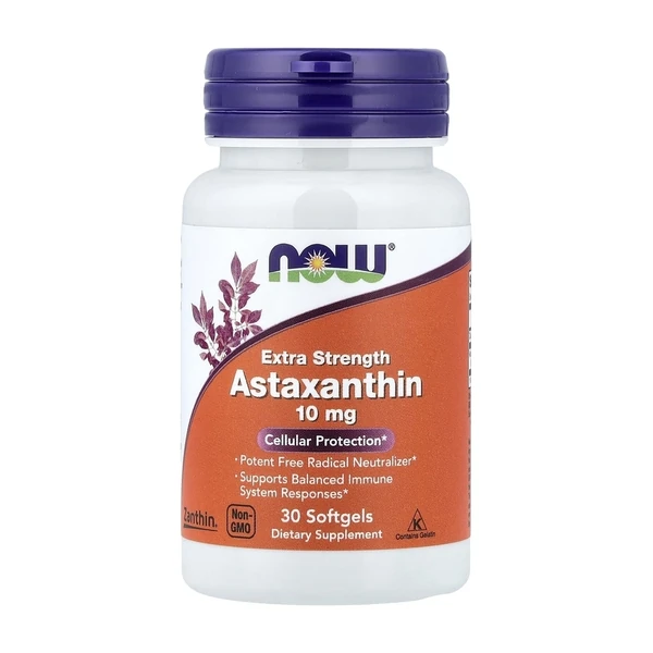 Астаксантин NOW Foods Astaxanthin 10 мг, 30 мягких капсул