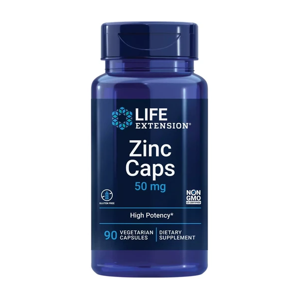 Цинк в капсулах Life Extension Zinc Caps 50 мг, 90 вег капс