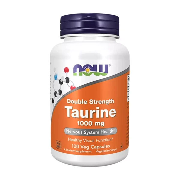 Аминокислота Таурин 1000 мг, Now Taurine 1000mg 100 вег.капсул